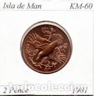 Monedas antiguas de Europa: ISLA DE MAN 1981, 2 PENCE, KM-60, SC