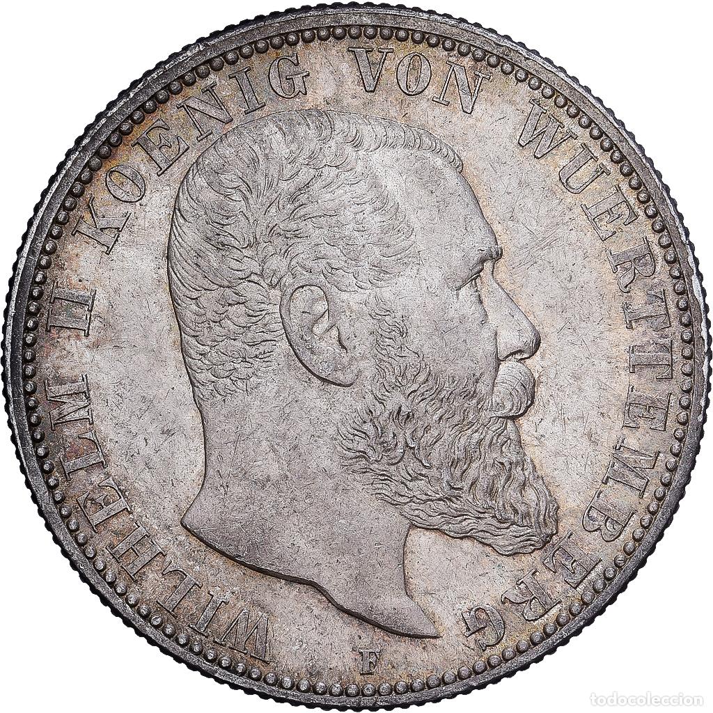 Monedas antiguas de Europa: [#1167763] Estados alemanes, WURTTEMBERG, Wilhelm II, 2 Mark, 1906, Stuttgart, Plata, SC