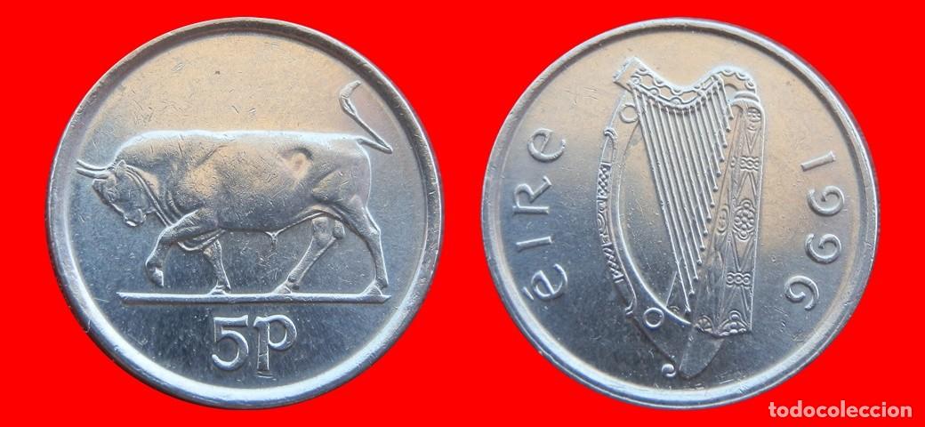 Monedas antiguas de Europa: 5 PENIQUES PENCE 1996 IRLANDA-151003