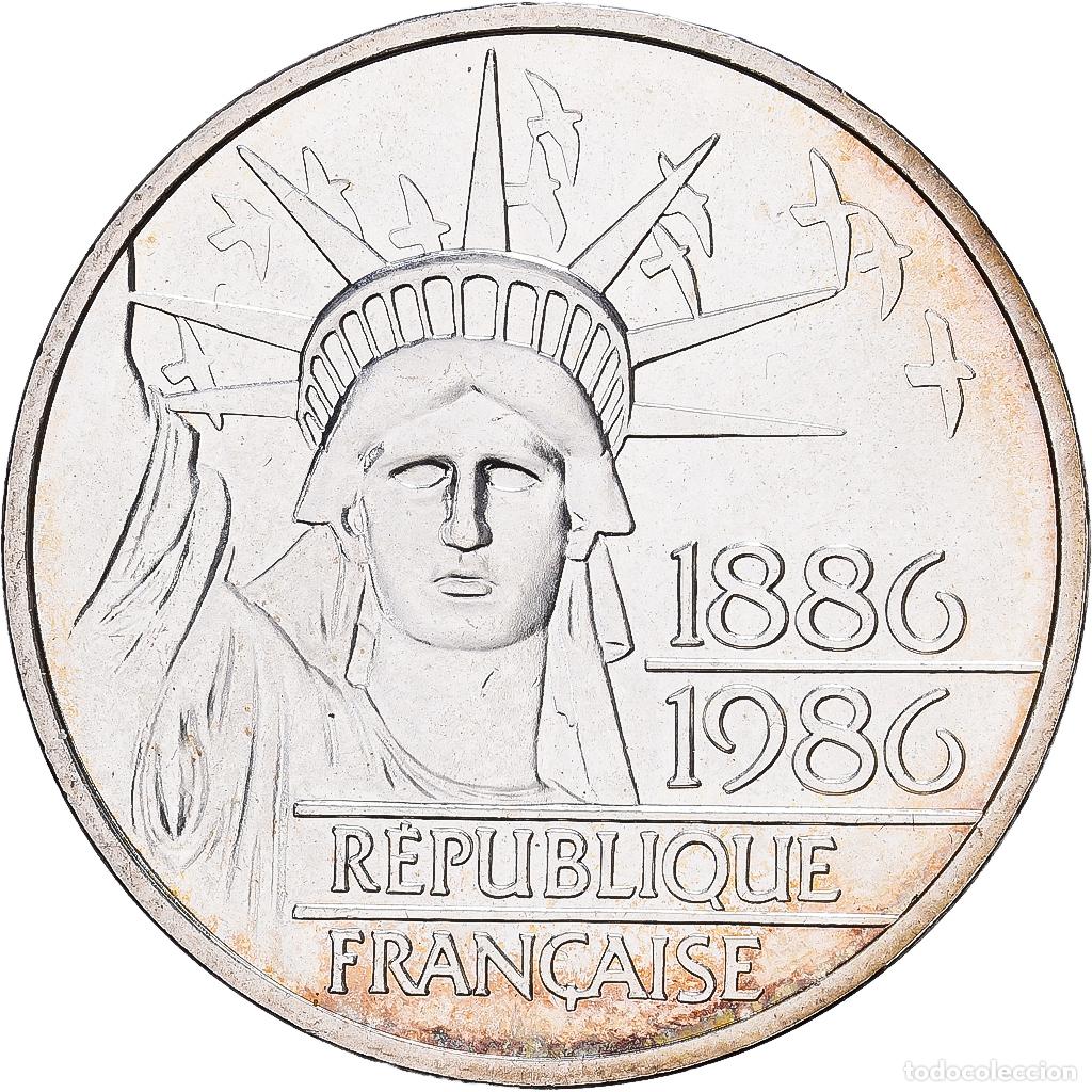 Monedas antiguas de Europa: [#1167619] Francia, 100 Francs, Statue de la Libert&eacute;, 1986, Paris, Pi&eacute;fort, Plata, EBC+