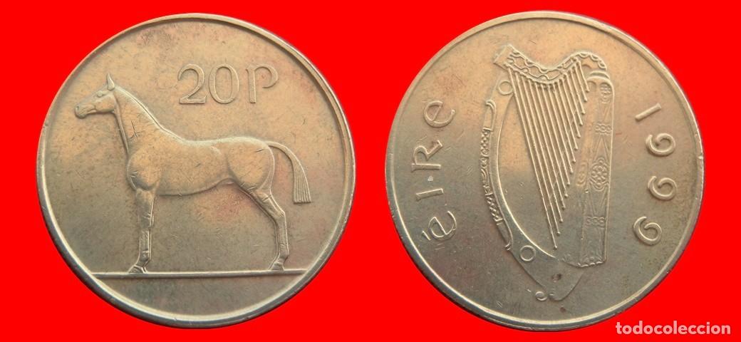 Monedas antiguas de Europa: 20 PENIQUES PENCE 1999 IRLANDA-151007