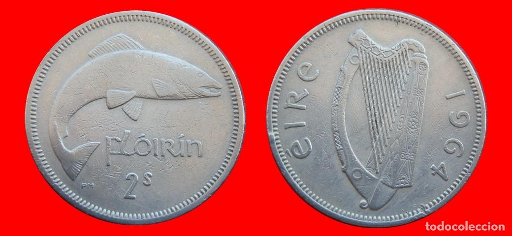 Monedas antiguas de Europa: 1 FLORIN 1964 IRLANDA-151014