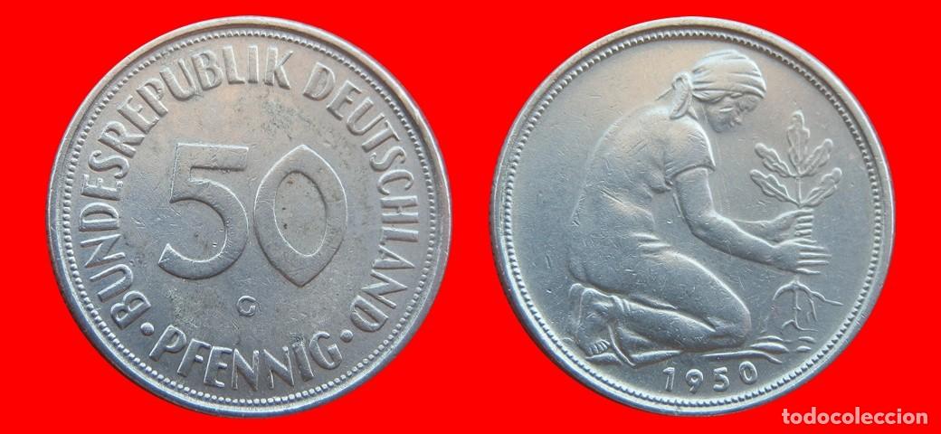 Monedas antiguas de Europa: 50 PFENNIG 1950G BRD ALEMANIA-151021