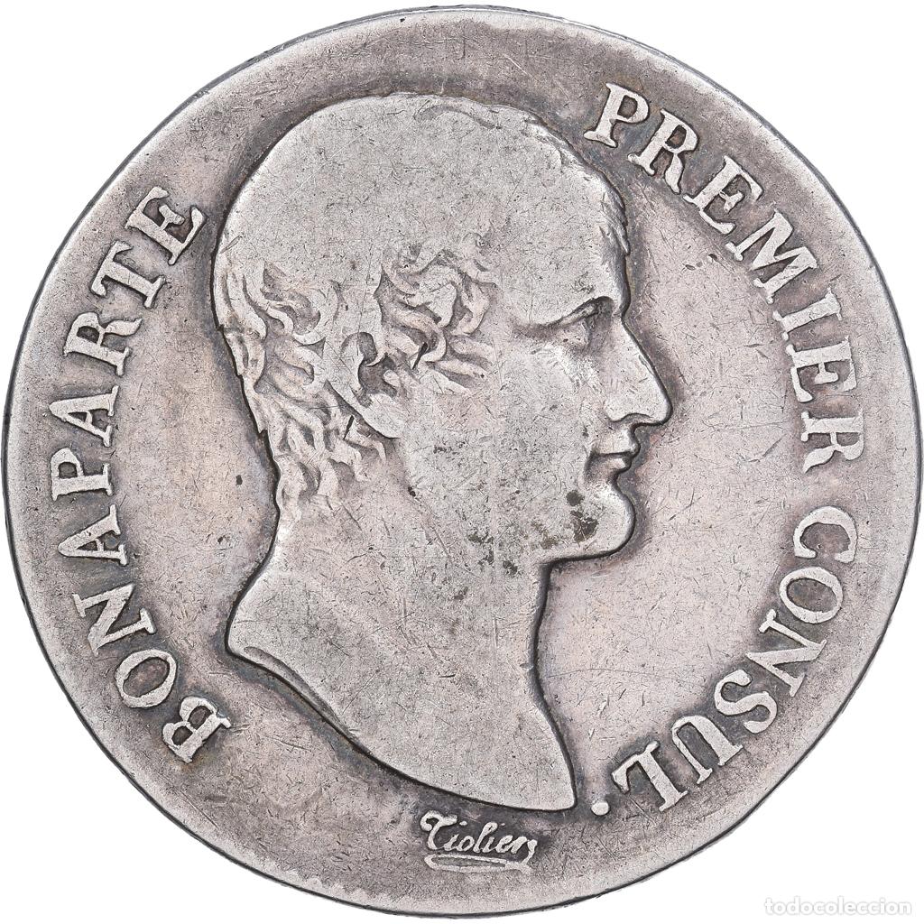 Monedas antiguas de Europa: [#1167601] Francia, Bonaparte Premier Consul, 5 Francs, An 12, Paris, Plata, BC+
