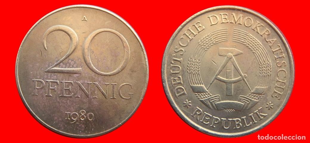 Monedas antiguas de Europa: 20 PFENNIG 1980A ALEMANIA REPUBLICA DEMOCRATICA DDR-151030