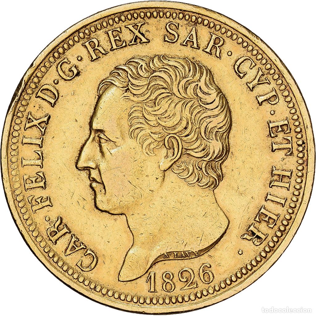 Monedas antiguas de Europa: [#1167910] Estados italianos, SARDINIA, Carlo Felice, 80 Lire, 1828, Torino, Oro, MBC+