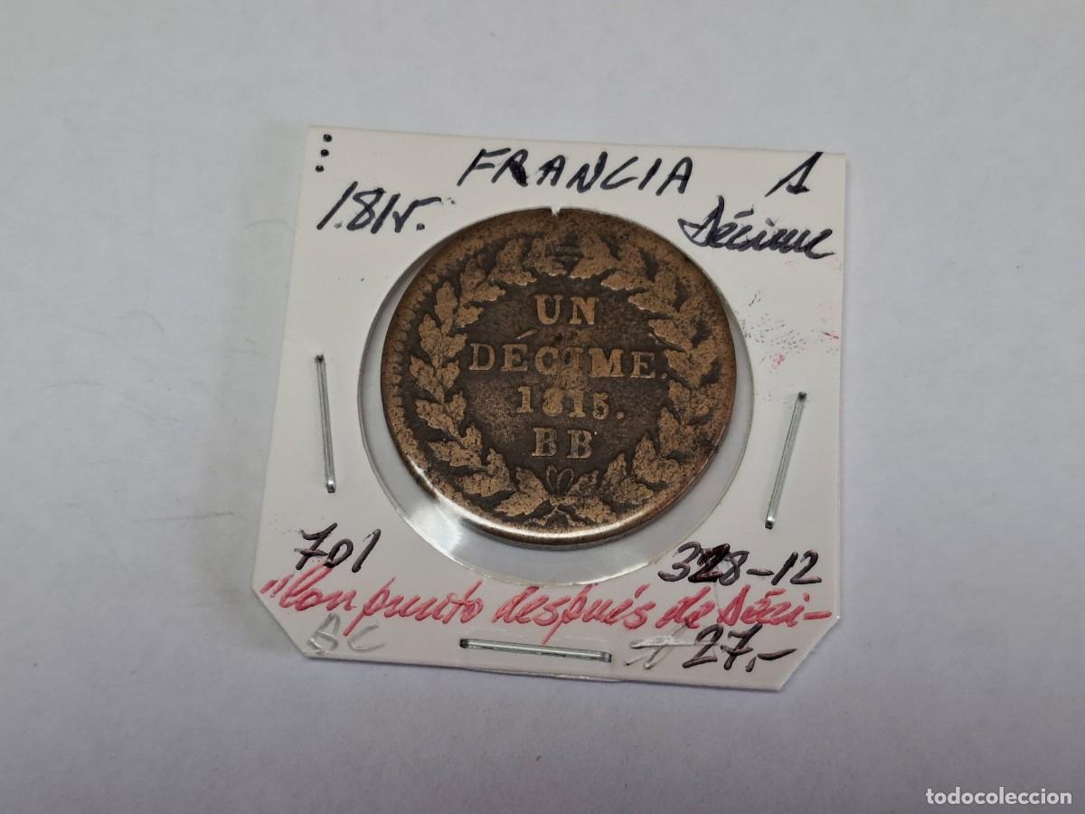 Monedas antiguas de Europa: 1 DECIME de 1815 I KM 701 FRANCIA en BC