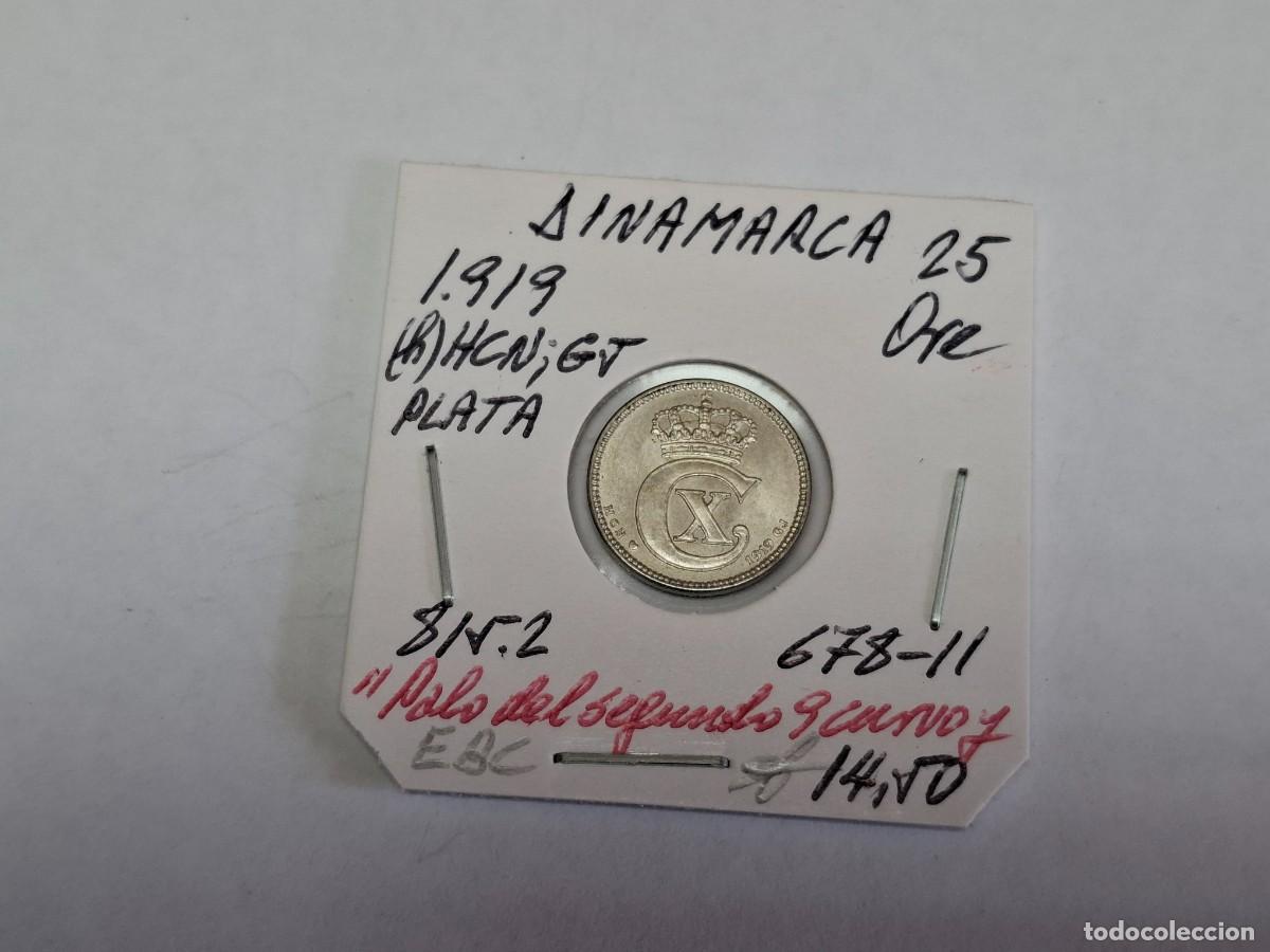 Moedas antigas da Europa: 25 ORE de 1919 de PLATA KM 815.2 DINAMARCA en EBC
