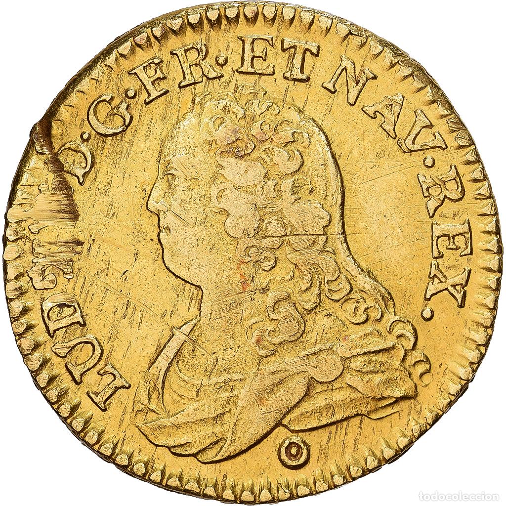 Monedas antiguas de Europa: [#1203013] Francia, Louis XV, Louis d'Or, 1729, Tours, Oro, BC+, Gadoury:340, KM:489.7