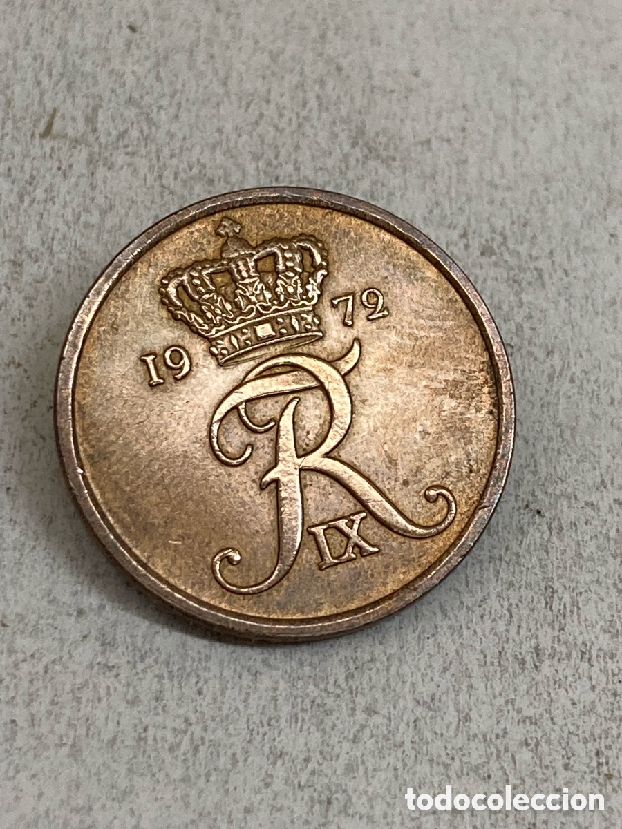 Monedas antiguas de Europa: Moneda 5 Ore Dinamarca 1972
