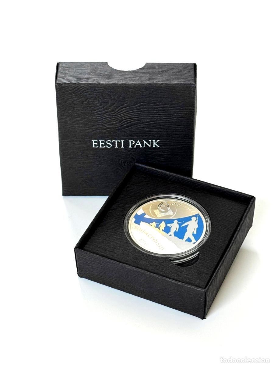 Monedas antiguas de Europa: ESTONIA 15 euro plata 2025 LA RESISTENCIA - los chicos Finlandeses
