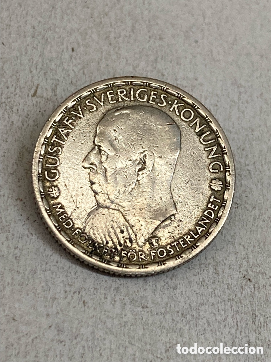 Monedas antiguas de Europa: Moneda 1 corona sueca del a&ntilde;o 1948