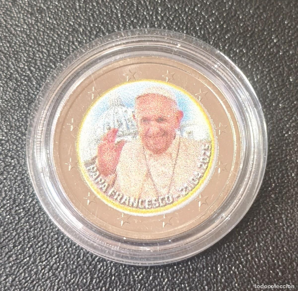 Monedas antiguas de Europa: Francia 2 Euro Color Papa Francesco 2025 (SC)