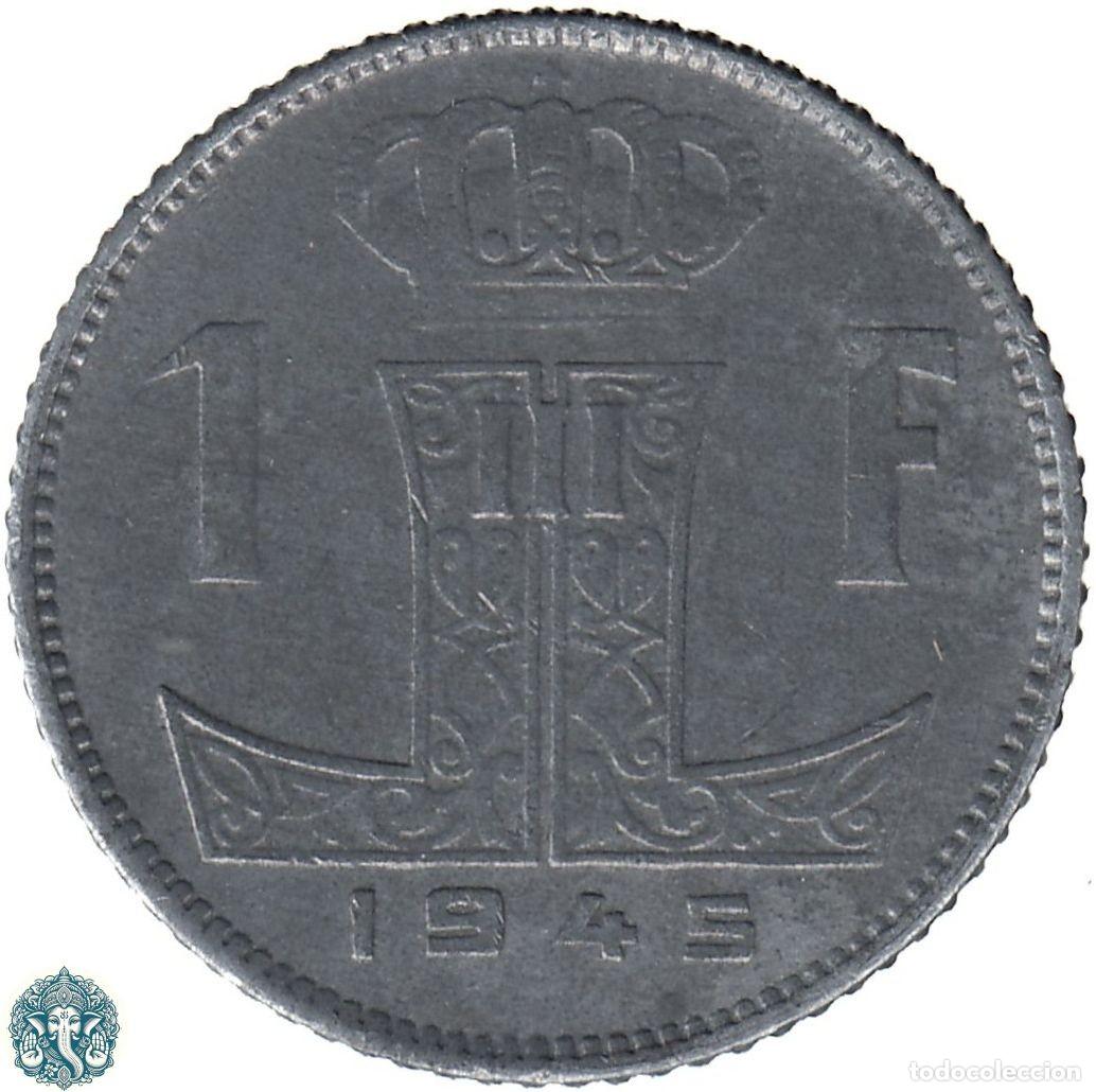 Monedas antiguas de Europa: B&Eacute;LGICA 1 Franco 1945 Leopoldo III KM#128 Leyenda Belgie - Belgique