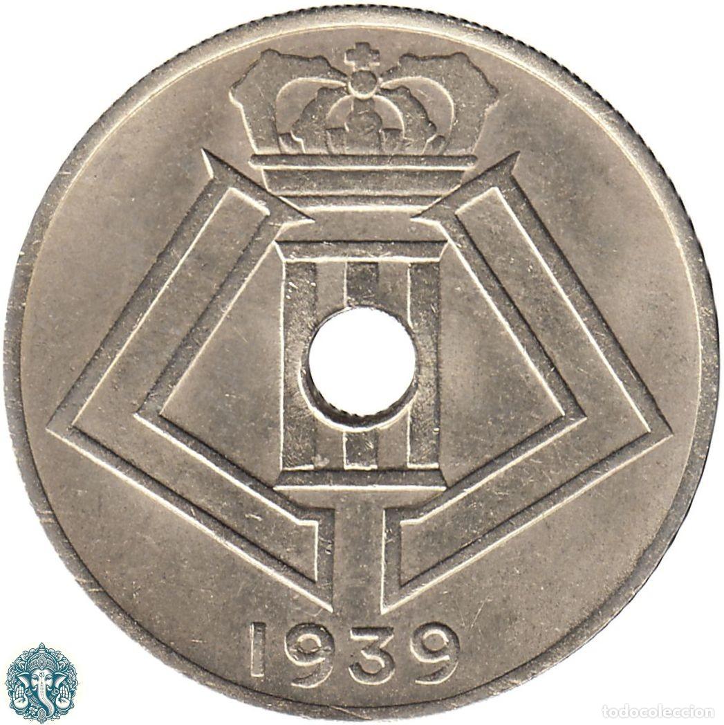Monedas antiguas de Europa: B&Eacute;LGICA 10 C&eacute;ntimos 1939 Leopoldo III KM#113 Leyenda Belgie - Belgique