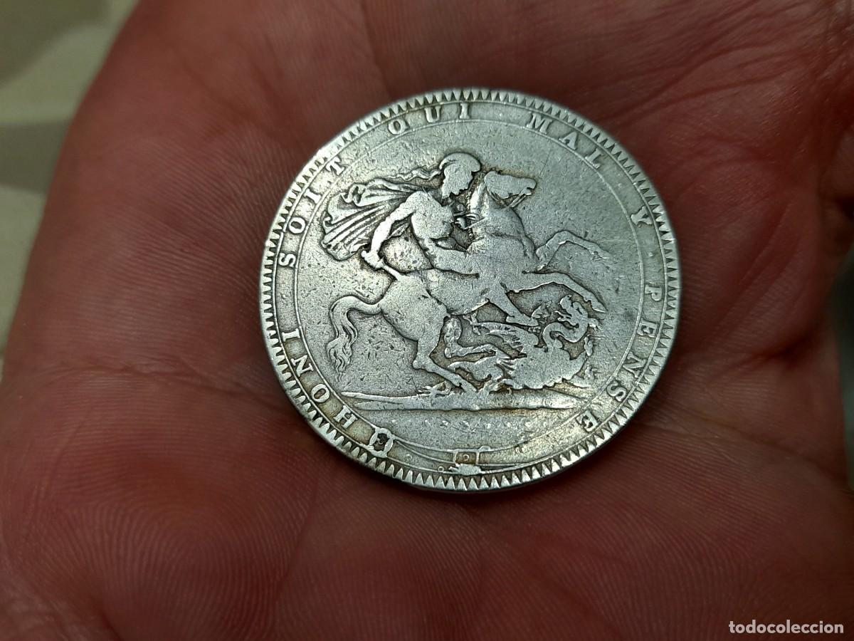 Monedas antiguas de Europa: Reino Unido, George III, 1 Crown 1818. RARA!