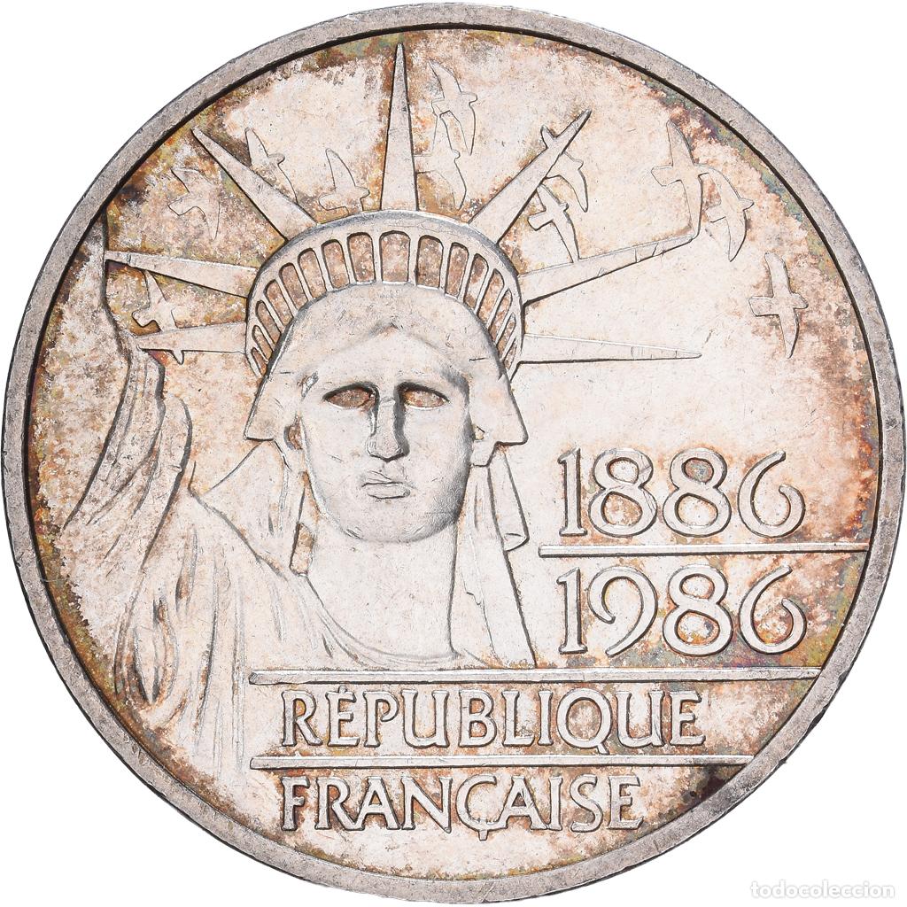 Monedas antiguas de Europa: [#1167617] Francia, 100 Francs, Statue de la Libert&eacute;, 1986, Paris, Pi&eacute;fort, Plata, MBC