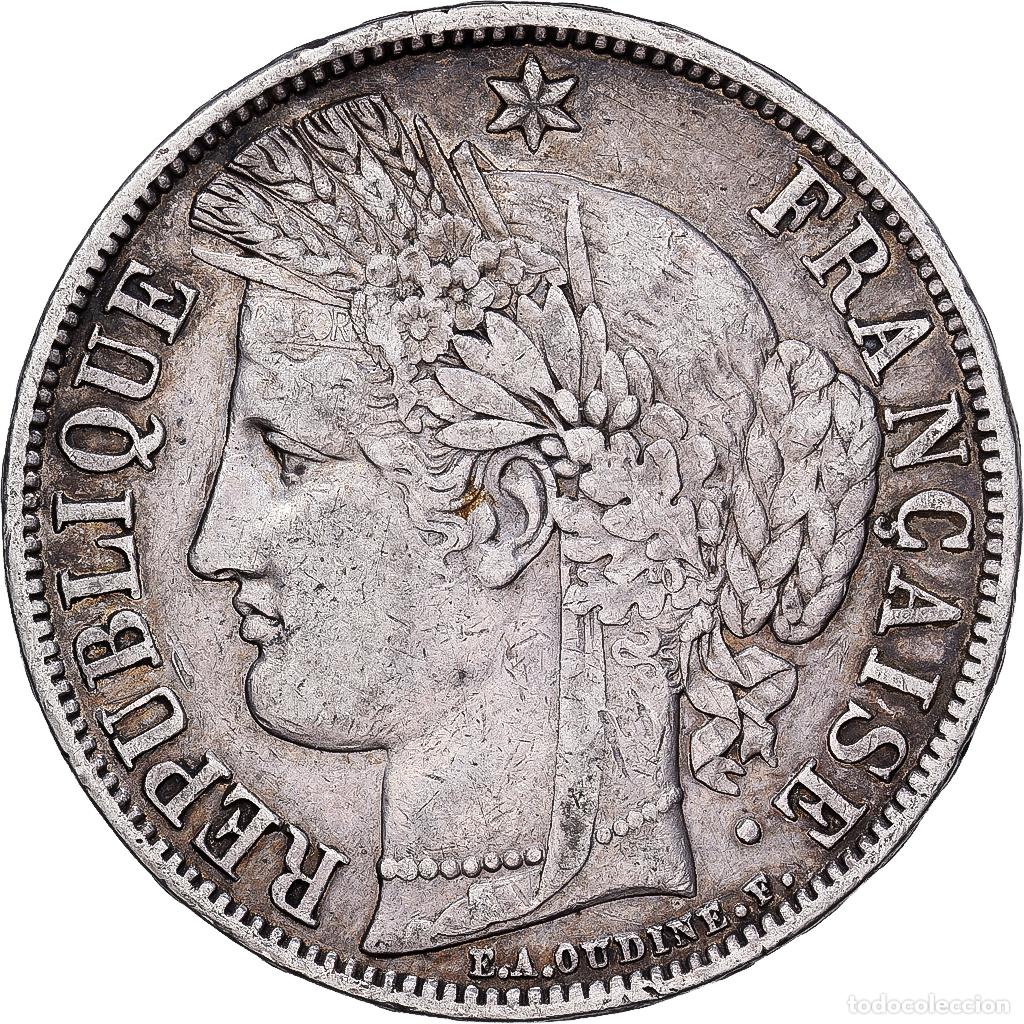 Monedas antiguas de Europa: [#1167899] Francia, 5 Francs, C&eacute;r&egrave;s, 1850, Paris, Plata, MBC, KM:761.1