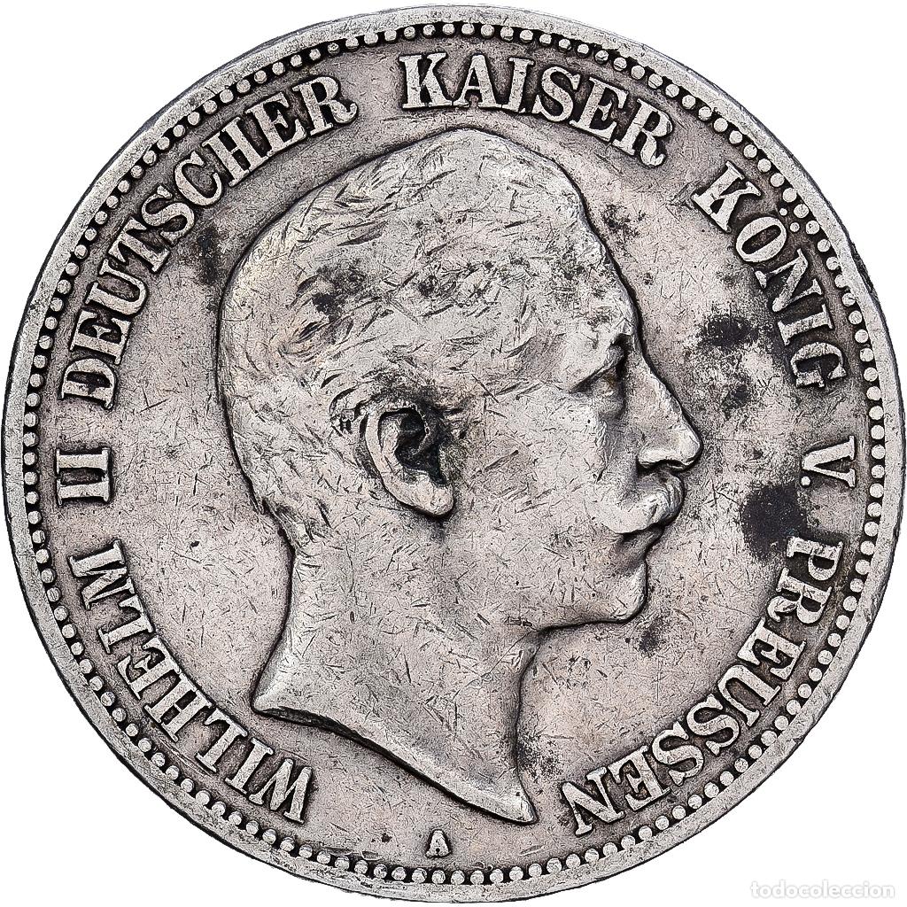 Monedas antiguas de Europa: [#1167595] Moneda, Estados alemanes, PRUSSIA, Wilhelm II, 5 Mark, 1898, Berlin, BC+, Plata