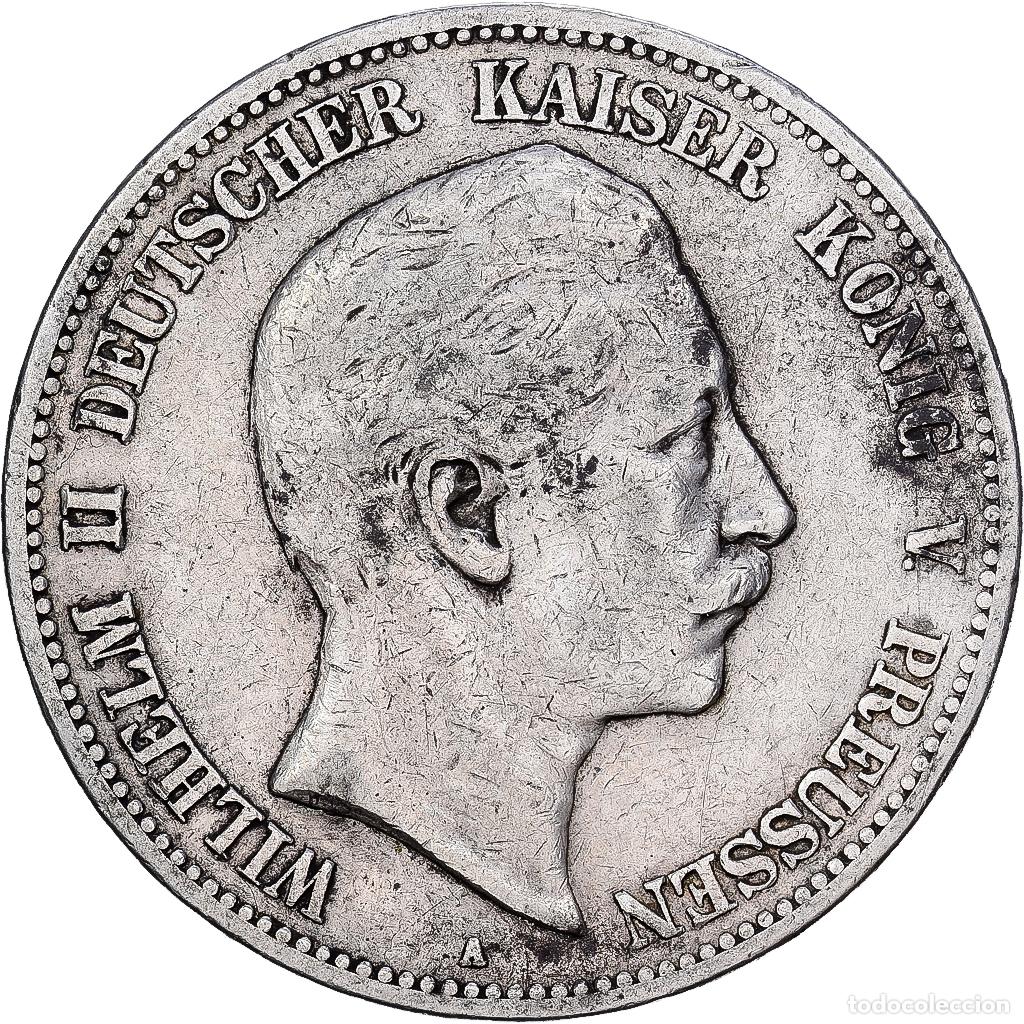 Monedas antiguas de Europa: [#1167596] Estados alemanes, PRUSSIA, Wilhelm II, 5 Mark, 1900, Berlin, Plata, BC+, KM:523