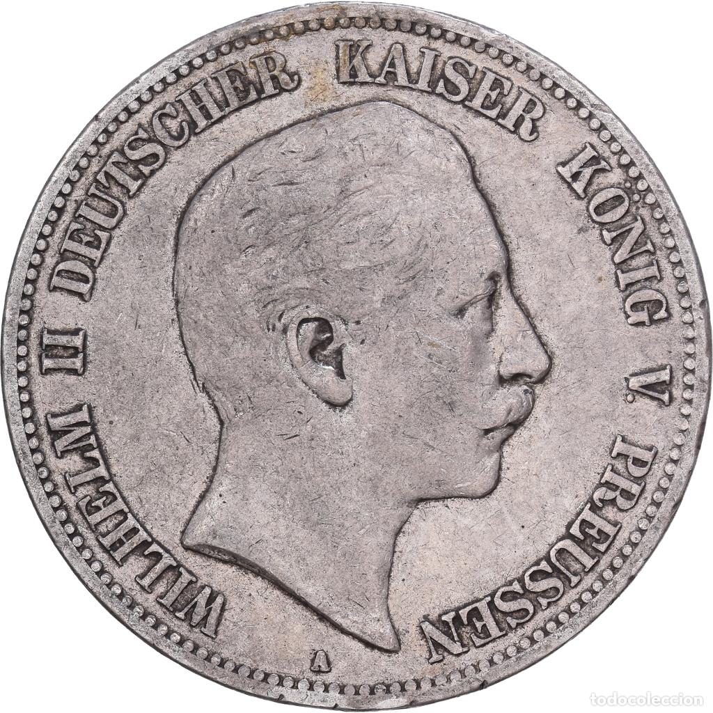 Monedas antiguas de Europa: [#1167598] Estados alemanes, Prussia., Wilhelm II, 5 Mark, 1902, Berlin, Plata, MBC, KM:523