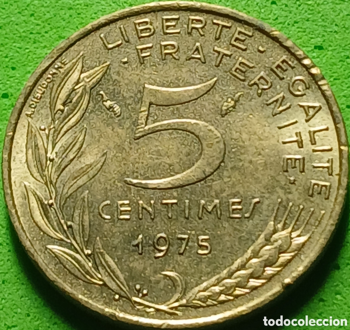 Monedas antiguas de Europa: Francia 5 c&eacute;ntimos 1975 km#933