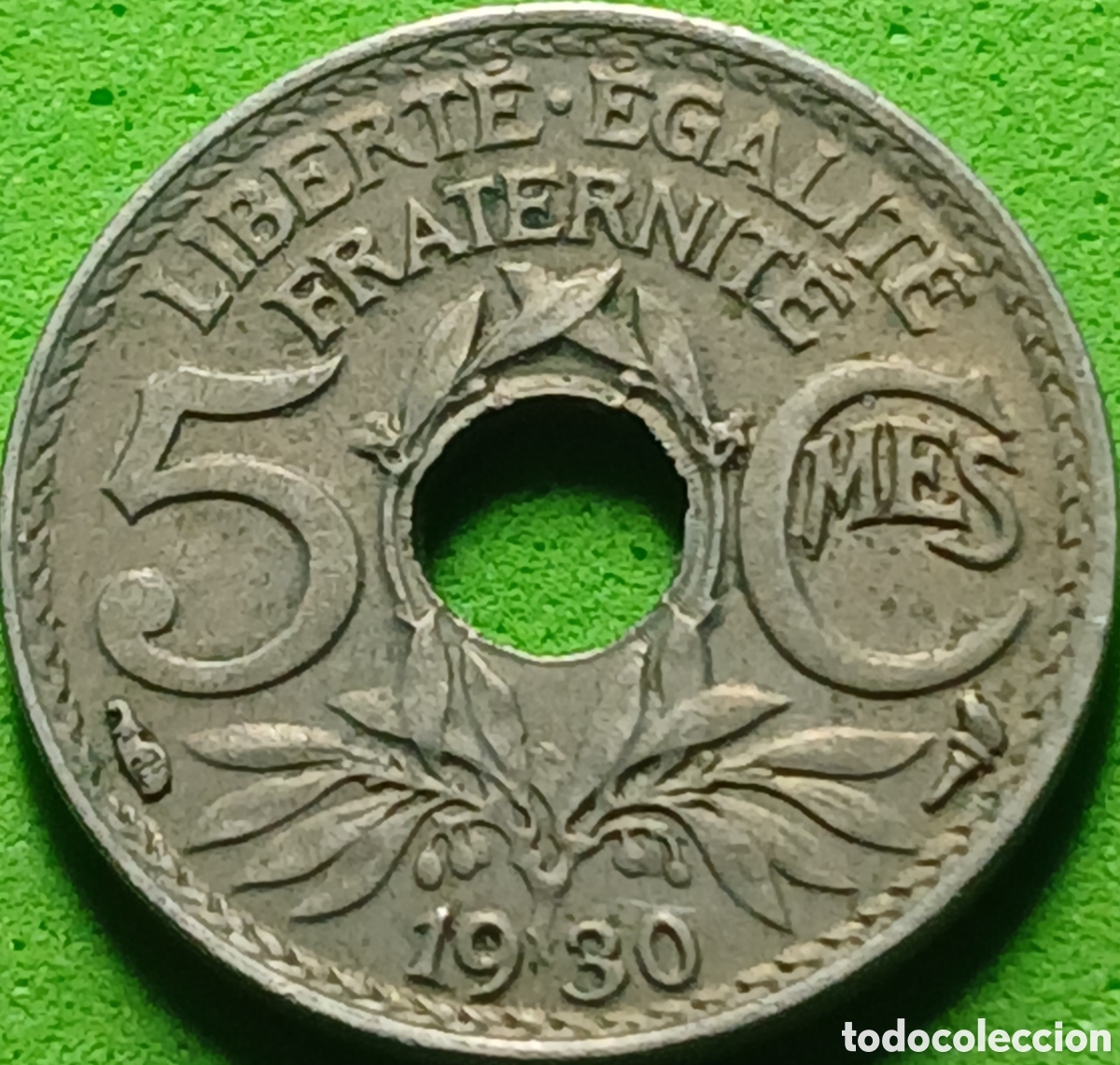 Monedas antiguas de Europa: Francia 5 c&eacute;ntimos 1930 km#875
