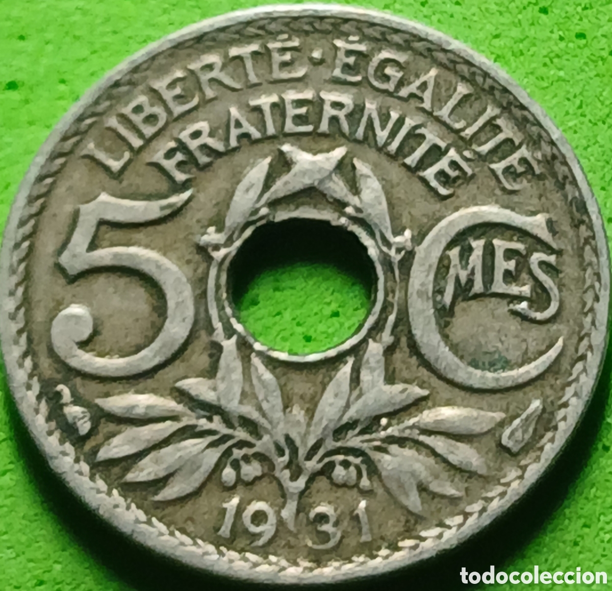 Monedas antiguas de Europa: Francia 5 c&eacute;ntimos 1931 km#875