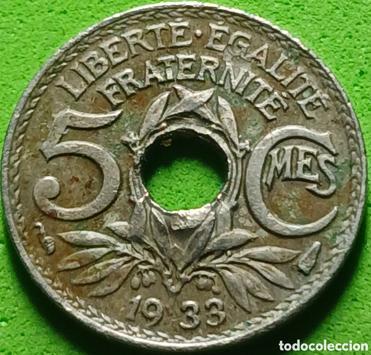 Monedas antiguas de Europa: Francia 5 c&eacute;ntimos 1933 km#875