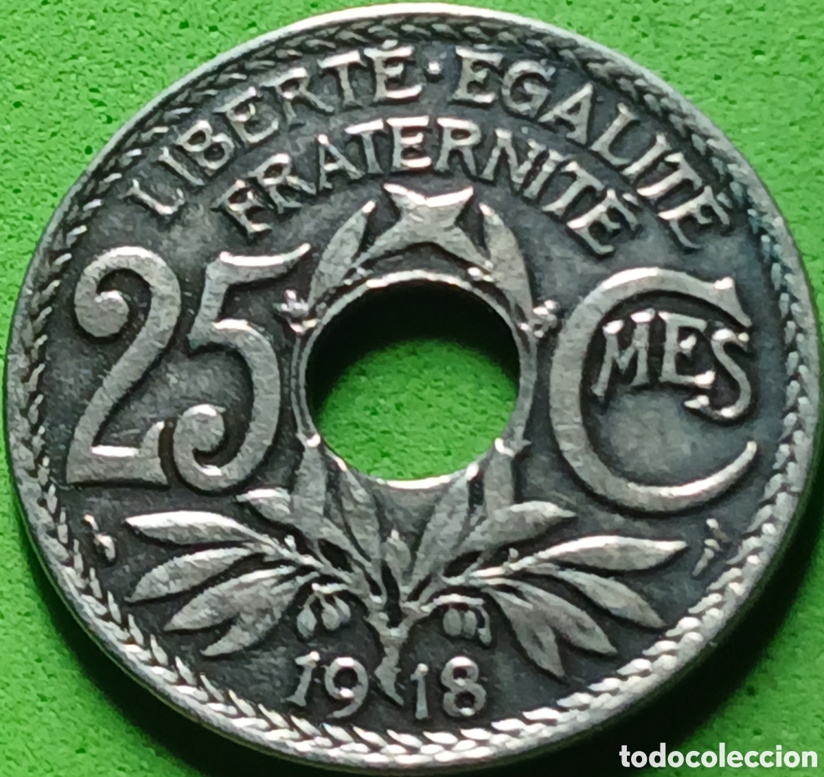 Monedas antiguas de Europa: Francia 25 c&eacute;ntimos 1918 km#867a