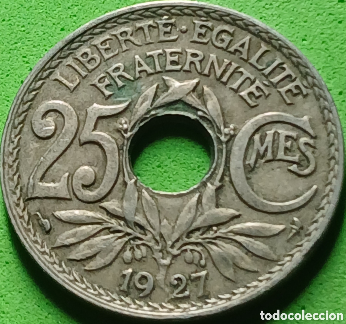 Monedas antiguas de Europa: Francia 25 c&eacute;ntimos 1927 km#867a