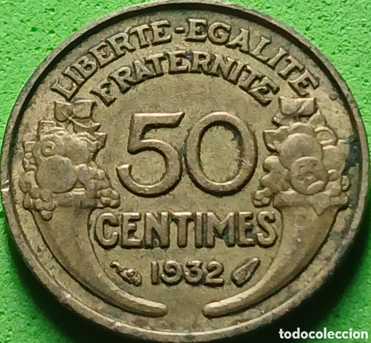 Monedas antiguas de Europa: Francia 50 c&eacute;ntimos 1932 km#894