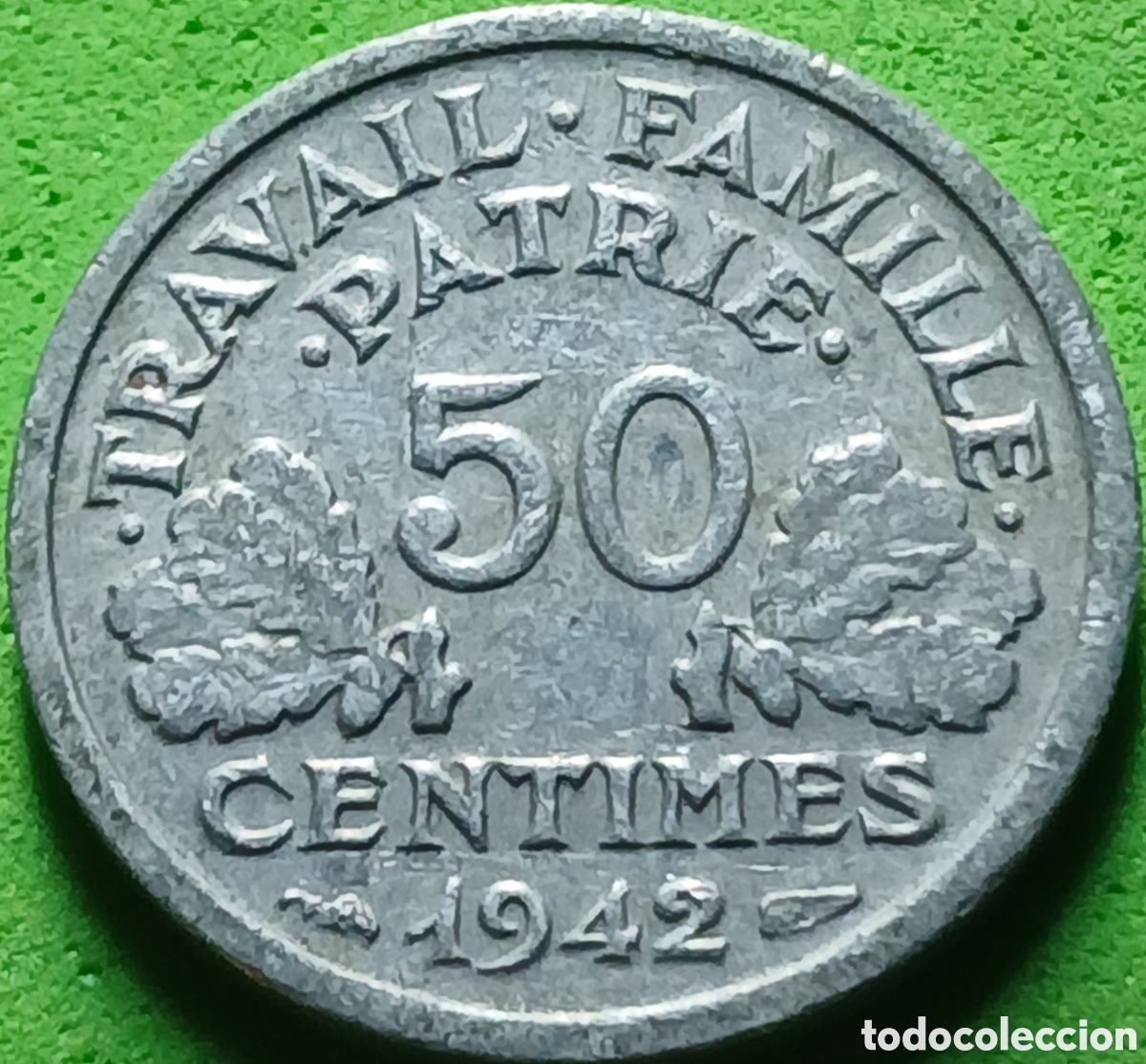 Monedas antiguas de Europa: Francia 50 c&eacute;ntimos 1942 km#914