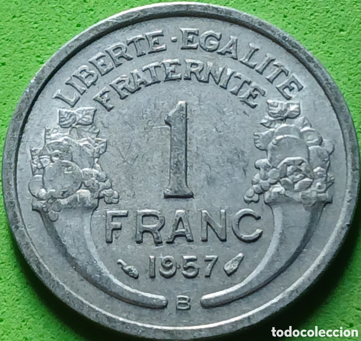 Monedas antiguas de Europa: Francia 1 franco 1957 B Beaumont-le-Roger km#885a