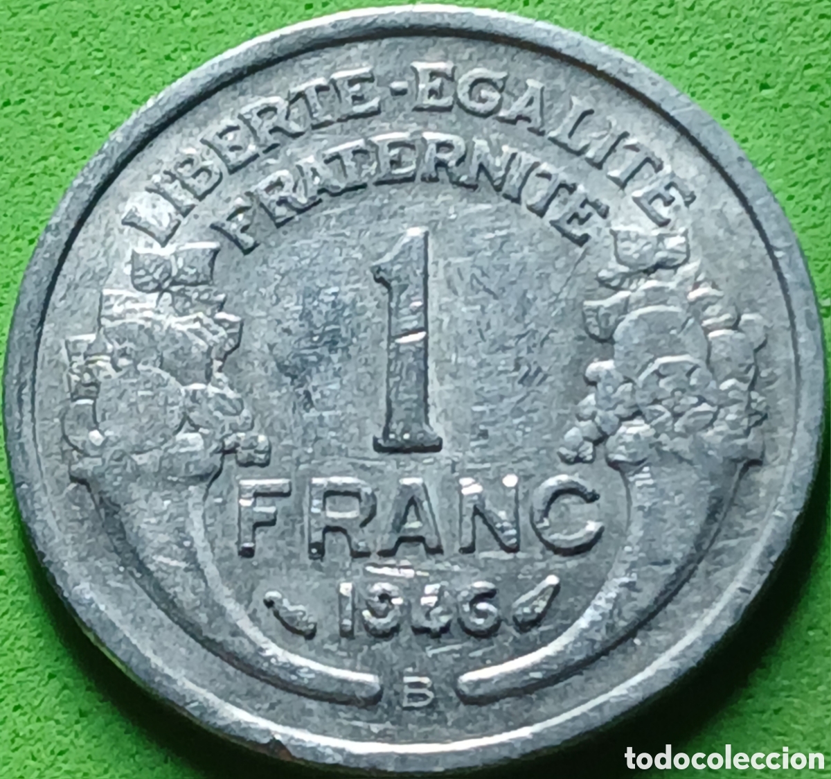 Monedas antiguas de Europa: Francia 1 franco 1946 B Beaumont-le-Roger km#885a