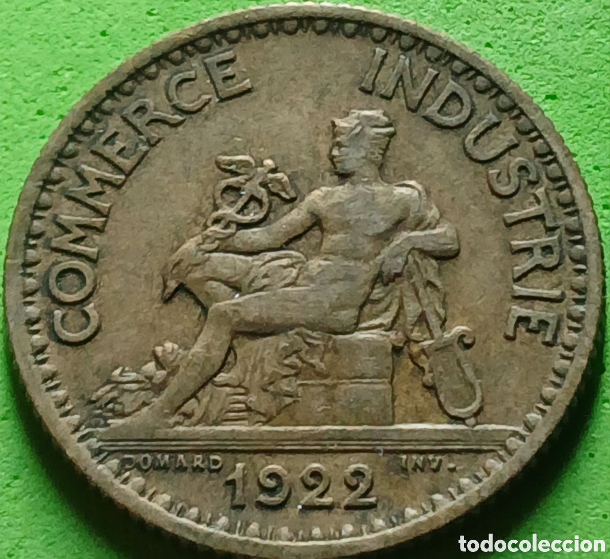 Monedas antiguas de Europa: Francia 1 franco 1922 km#876