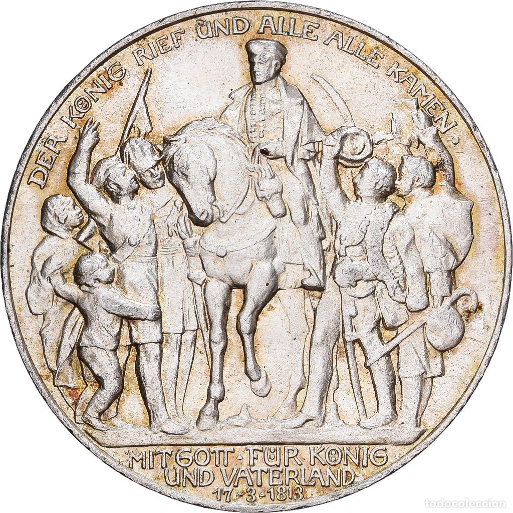 Monedas antiguas de Europa: [#1167744] Estados alemanes, PRUSSIA, Wilhelm II, 3 Mark, 1913, Berlin, Plata, SC, KM:534