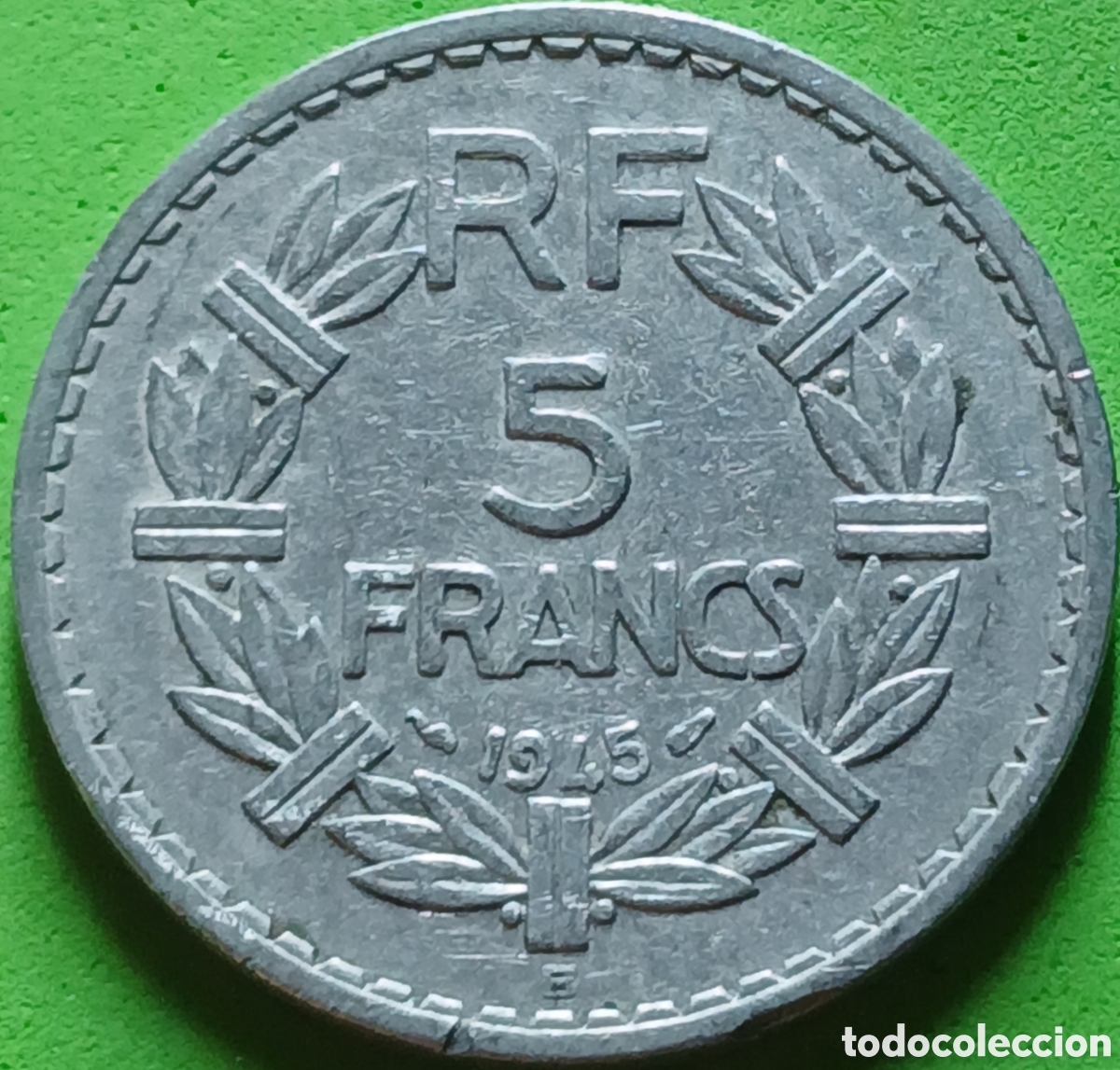 Monedas antiguas de Europa: Francia 5 francos 1945 B Beaumont-le-Roger km#888b