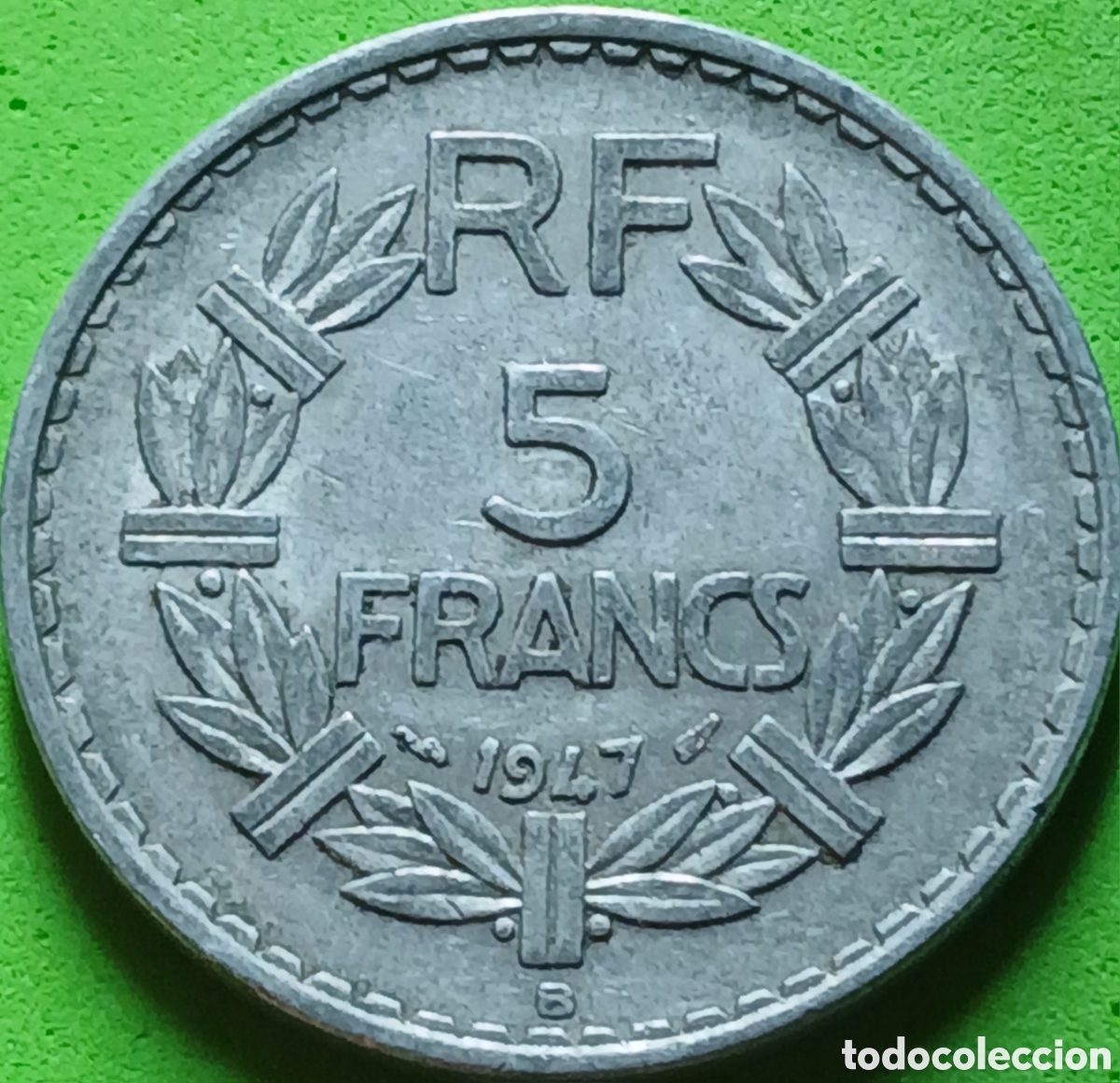 Monedas antiguas de Europa: Francia 5 francos 1947 B Beaumont-le-Roger km#888b