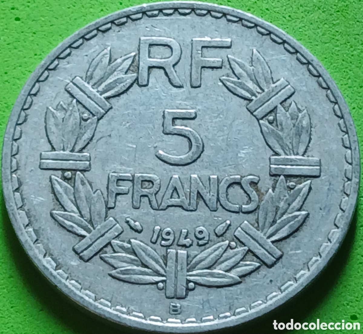 Monedas antiguas de Europa: Francia 5 francos 1949 B Beaumont-le-Roger km#888b