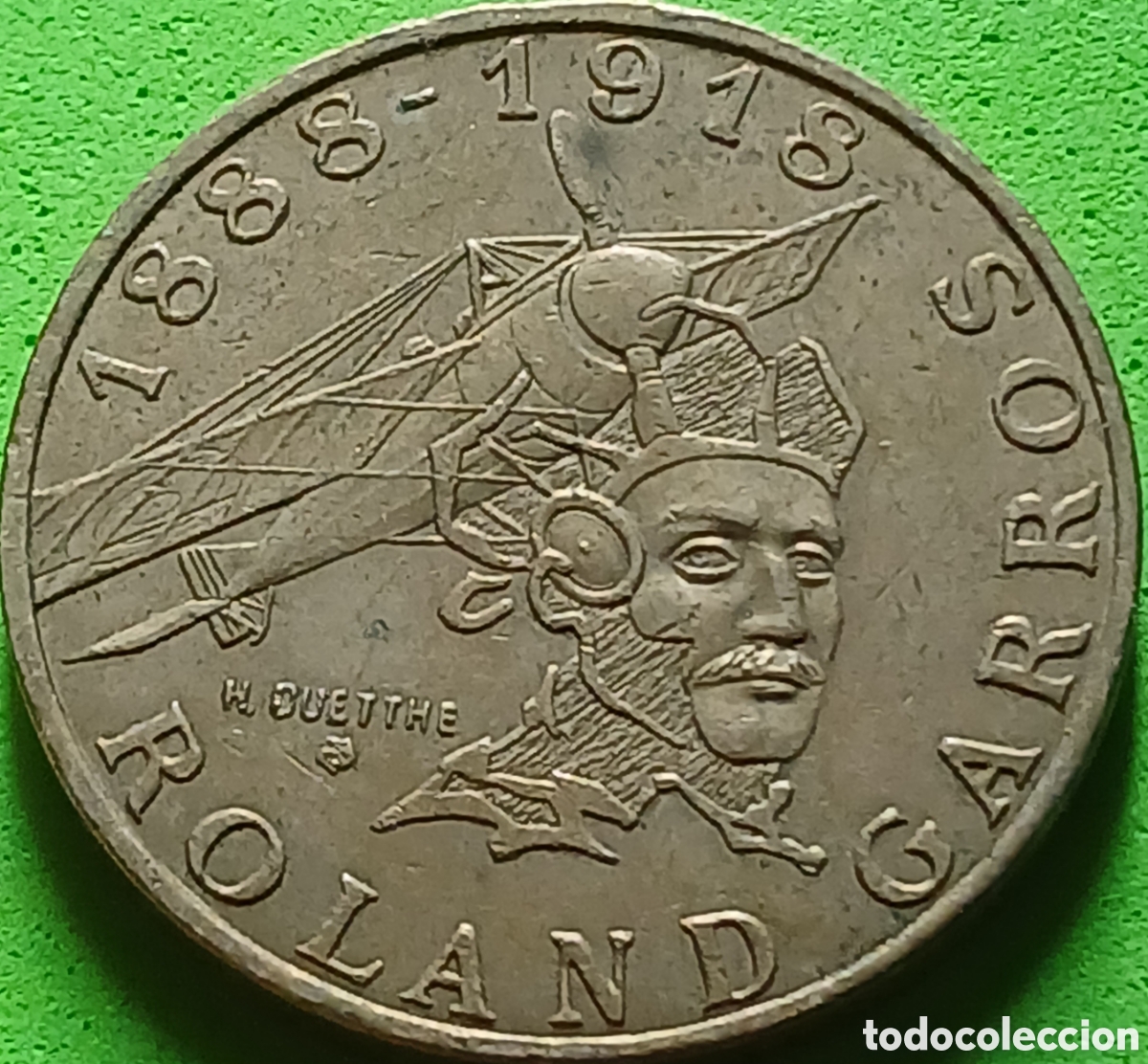 Monedas antiguas de Europa: Francia 10 francos 1988 km#965 Roland Garros
