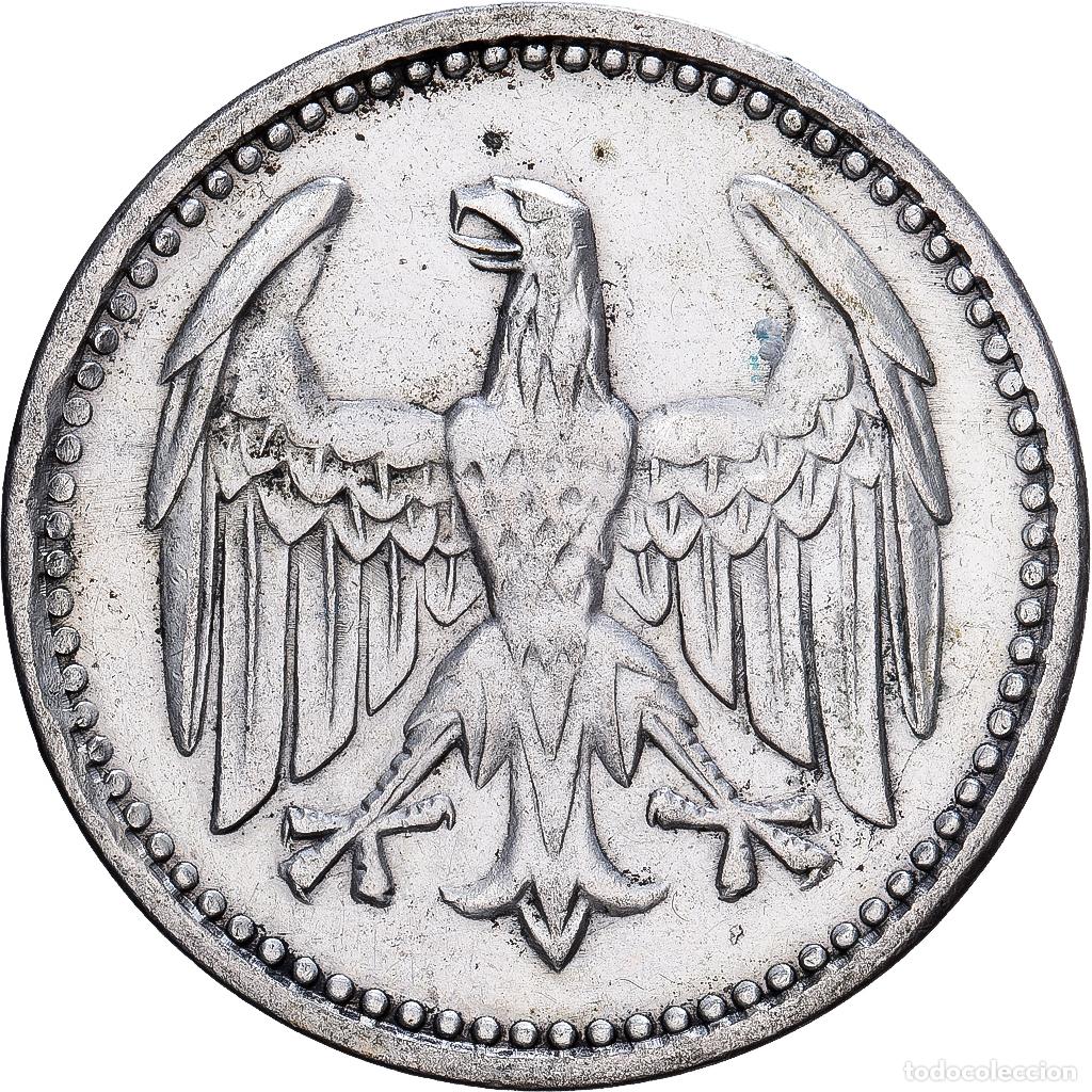 Monedas antiguas de Europa: [#1167647] ALEMANIA - REP&Uacute;BLICA DE WEIMAR, 3 Mark, 1924, Stuttgart, Plata, MBC+, KM:53
