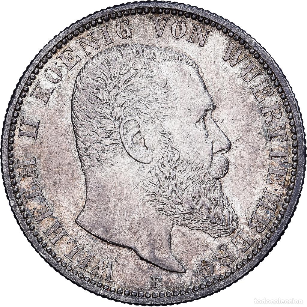 Monedas antiguas de Europa: [#1167762] Estados alemanes, WURTTEMBERG, Wilhelm II, 2 Mark, 1906, Freudenstadt, Plata