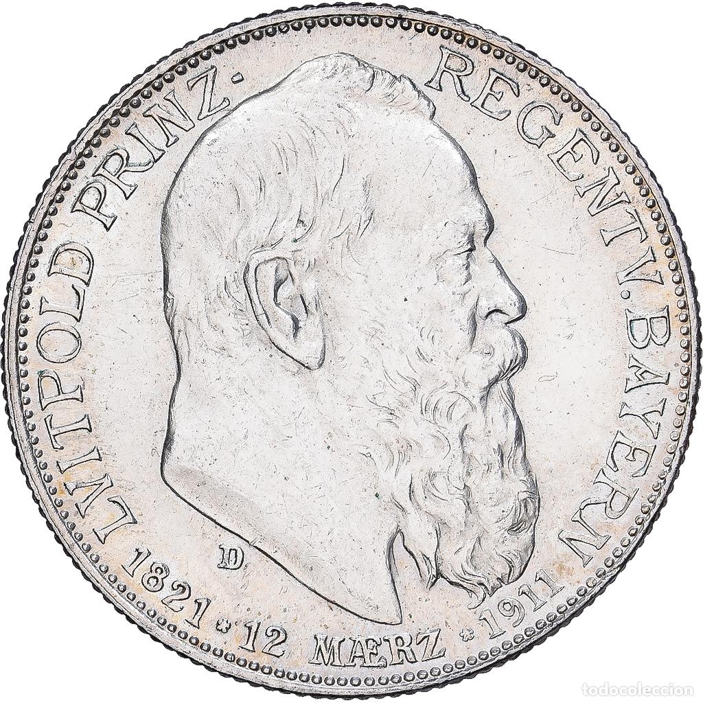 Monedas antiguas de Europa: [#1167768] Estados alemanes, BAVARIA, Otto, 2 Mark, 1911, Munich, Plata, EBC+, KM:997