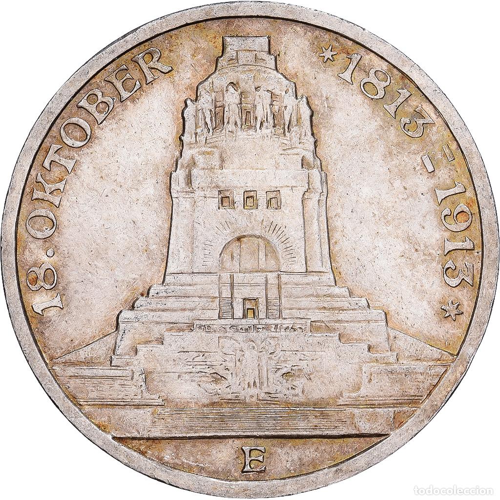 Monedas antiguas de Europa: [#1167737] Estados alemanes, SAXONY-ALBERTINE, Friedrich August III, 3 Mark, 1913