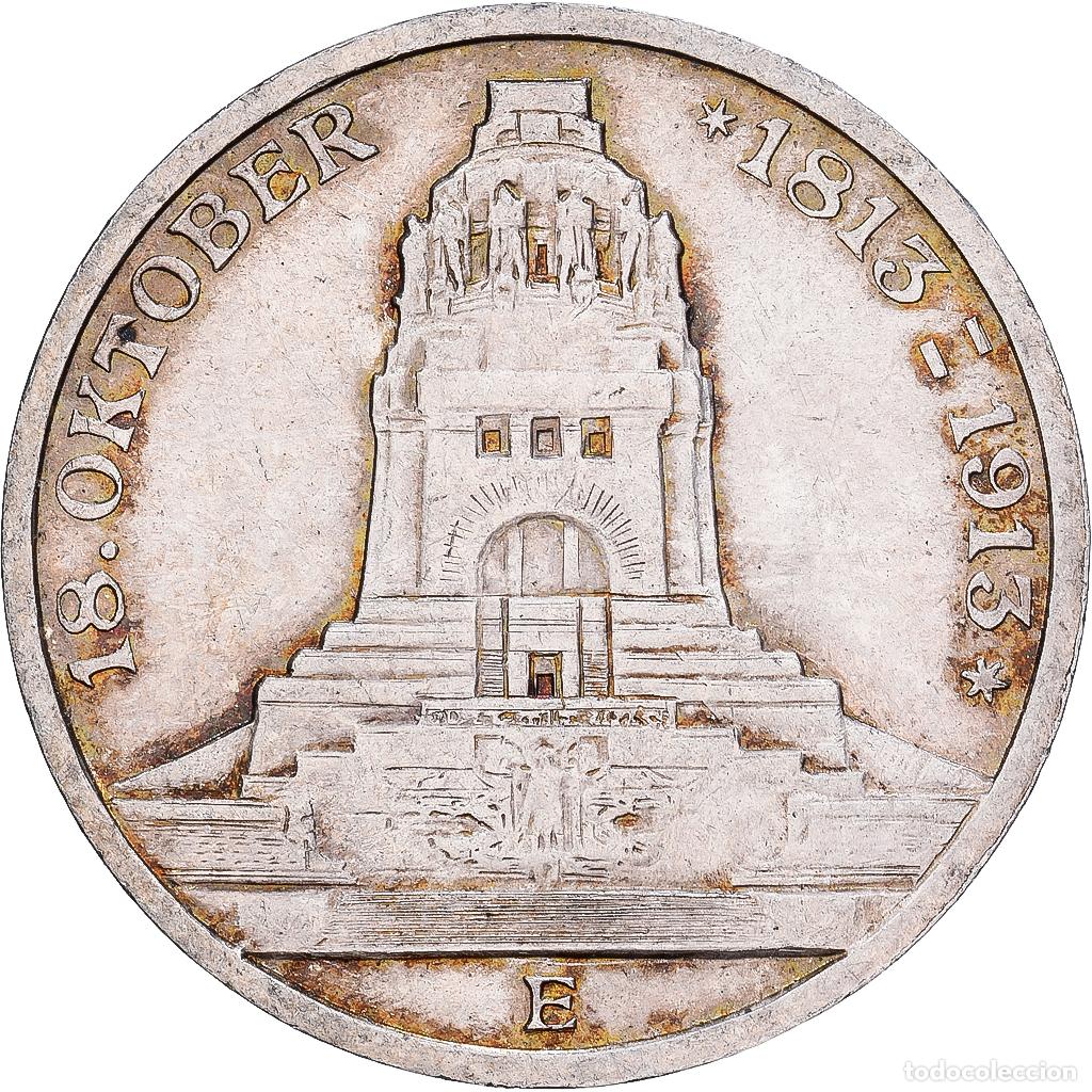 Monedas antiguas de Europa: [#1167736] Estados alemanes, SAXONY-ALBERTINE, Friedrich August III, 3 Mark, 1913