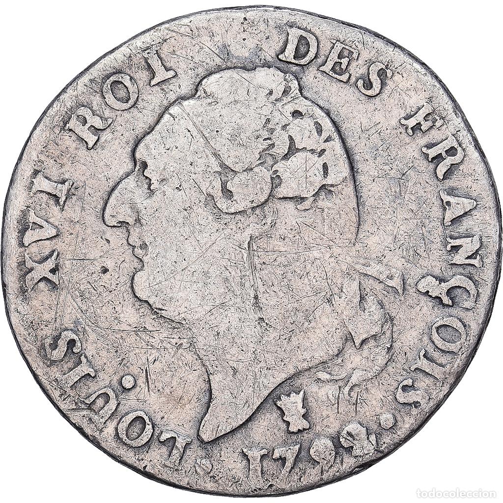 Monedas antiguas de Europa: [#1167884] Francia, Louis XVI, 30 sols fran&ccedil;ois, 1792 / AN 4, Limoges, Plata, BC