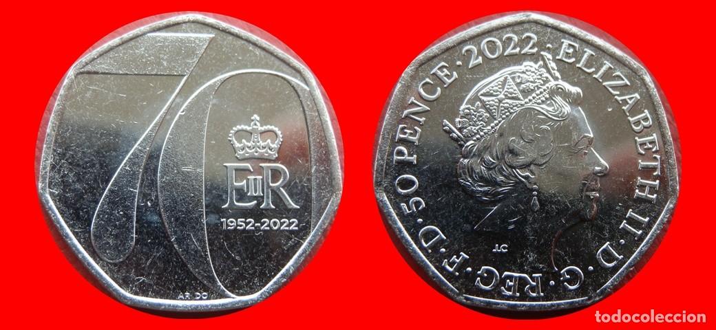 Monedas antiguas de Europa: 50 PENIQUES PENCE 2022 SIN CIRCULAR INGLATERRA REINO UNIDO-8897SC