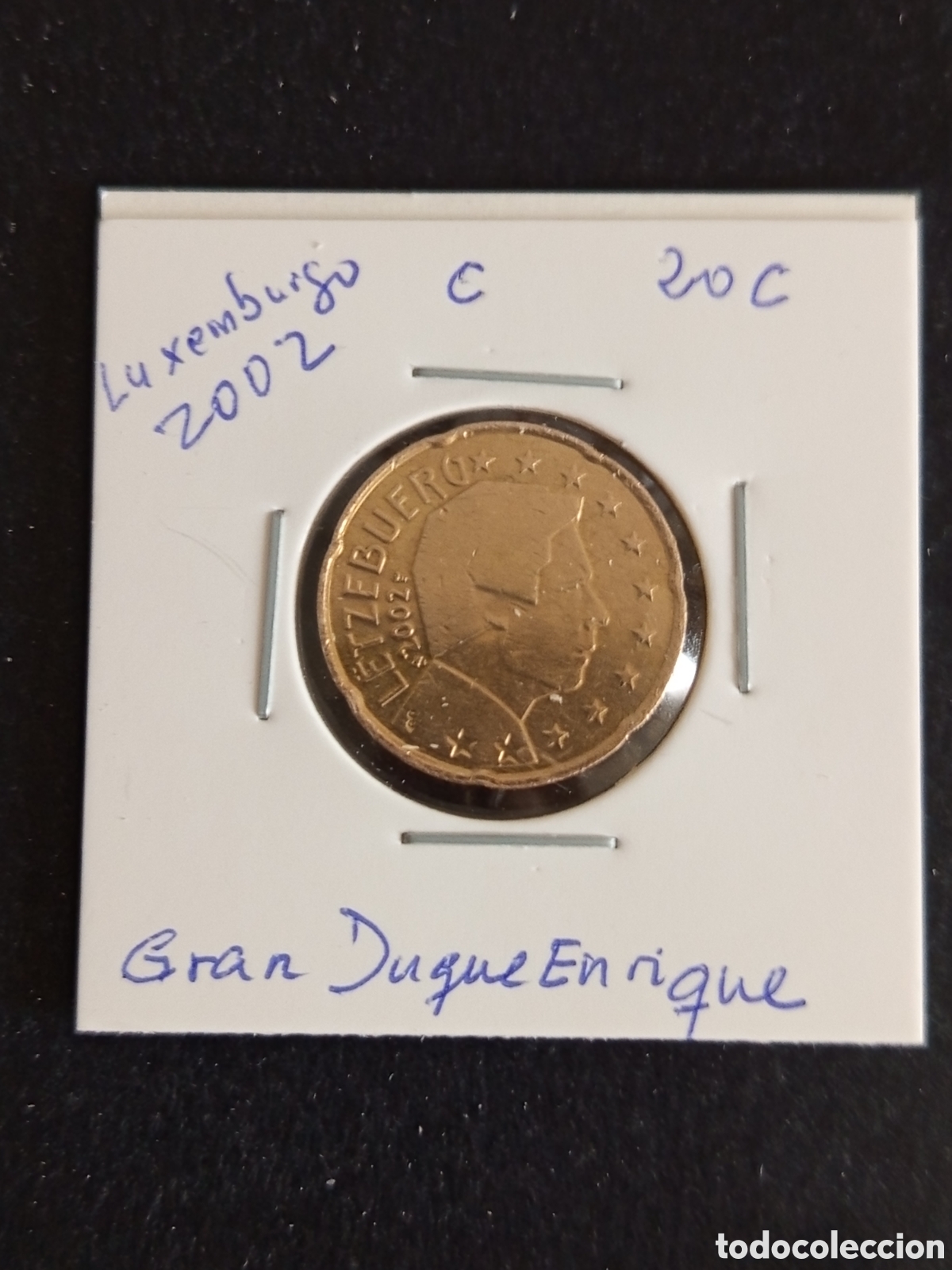 Monedas antiguas de Europa: LUXEMBURGO, 2002. Moneda de 20 c. CIRCULADA. Pedido m&iacute;nimo 3 &euro;. Ver fotos. GRAN DUQUE ENRIQUE.