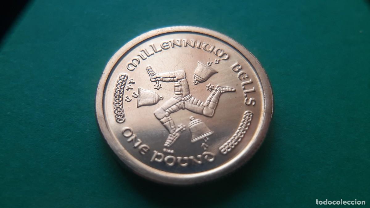 Monedas antiguas de Europa: (ISLA DE MAN)(2000)(NIQUEL-LAT&Oacute;N) 1 POUNDS MILLENNIUM BELLS ELIZABETH II